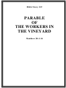 Parable Of The Workers In The Vineyard Bible Activity Sheet Set