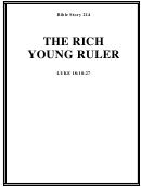 The Rich Young Ruler Bible Activity Sheet Set