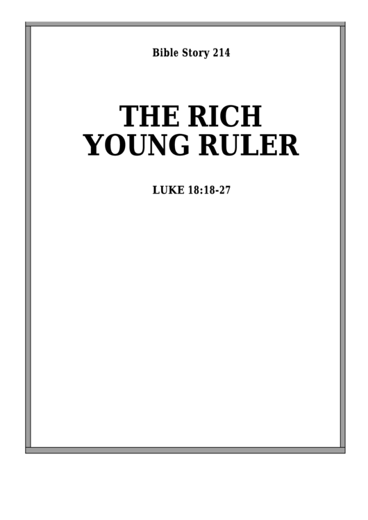 the rich young ruler bible activity sheet set printable pdf download