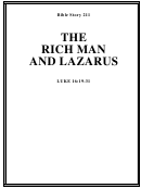 The Rich Man And Lazarus Bible Activity Sheet Set