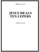 Jesus Heals Ten Lepers Bible Activity Sheet Set Printable pdf