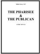 The Pharisee And The Publican Bible Activity Sheet Set