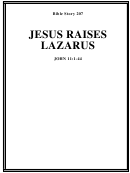 Jesus Raises Lazarus Bible Activity Sheet Set