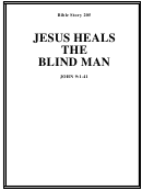 Jesus Heals The Blind Man Bible Activity Sheet Set