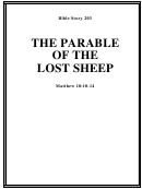 The Parable Of The Lost Sheep Bible Activity Sheet Set Printable pdf