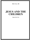 Jesus And The Children Bible Activity Sheet Set