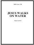 Jesus Walks On The Water Bible Activity Sheet Set