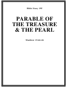 Parables Of The Treasure & The Pearl Bible Activity Sheet Set