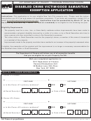 Disabled Crime Victim/good Samaritan Exemption Application - New York Department Of Finance Printable pdf