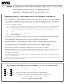 Form Nfp - Application For Exemption From Real Estate Taxation For Property Owned By Non-profit Organizations
