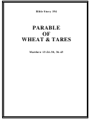 Parable Of Wheat & Tares Bible Activity Sheet Set