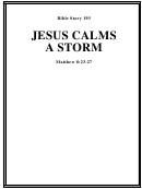 Jesus Calms A Storm Bible Activity Sheet Set
