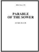 Parable Of The Sower Bible Activity Sheet Set