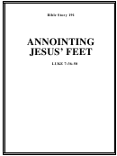 Anointing Jesus' Feet Bible Activity Sheet Set