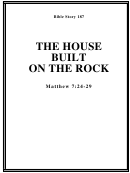 The House Built On The Rock Bible Activity Sheet Set