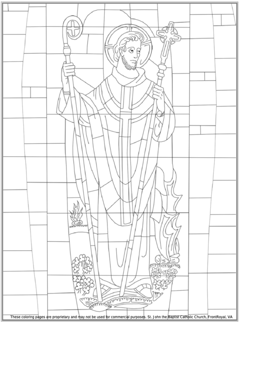 Christian Saint Coloring Sheet Printable pdf