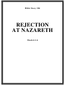 Rejection At Nazareth Bible Activity Sheet Set