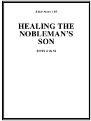 Healing The Nobleman's Son Bible Activity Sheet Set