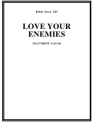 Love Your Enemies Bible Activity Sheet Set Printable pdf