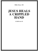 Jesus Heals A Crippled Hand Bible Activity Sheet Set Printable pdf