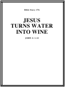 Jesus Turns Water Into Wine Bible Activity Sheet Set Printable pdf