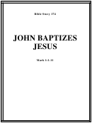John Baptizes Jesus Bible Activity Sheet Set