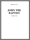 John The Baptist Bible Activity Sheet Set