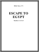 Escape To Egypt Bible Activity Sheet Set