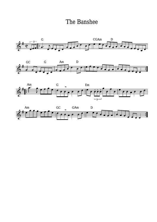 The Banshee Sheet Music Printable pdf