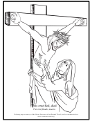 Crucifixion Of Jesus Christ Coloring Sheet