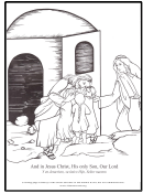 Jesus Christ With Children Coloring Sheet