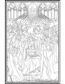 The Descent Of The Holy Spirit Upon The Desciples Coloring Sheet