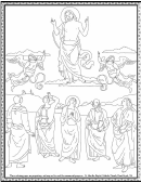 The Ascension Of Our Lord Into Heaven Coloring Sheet