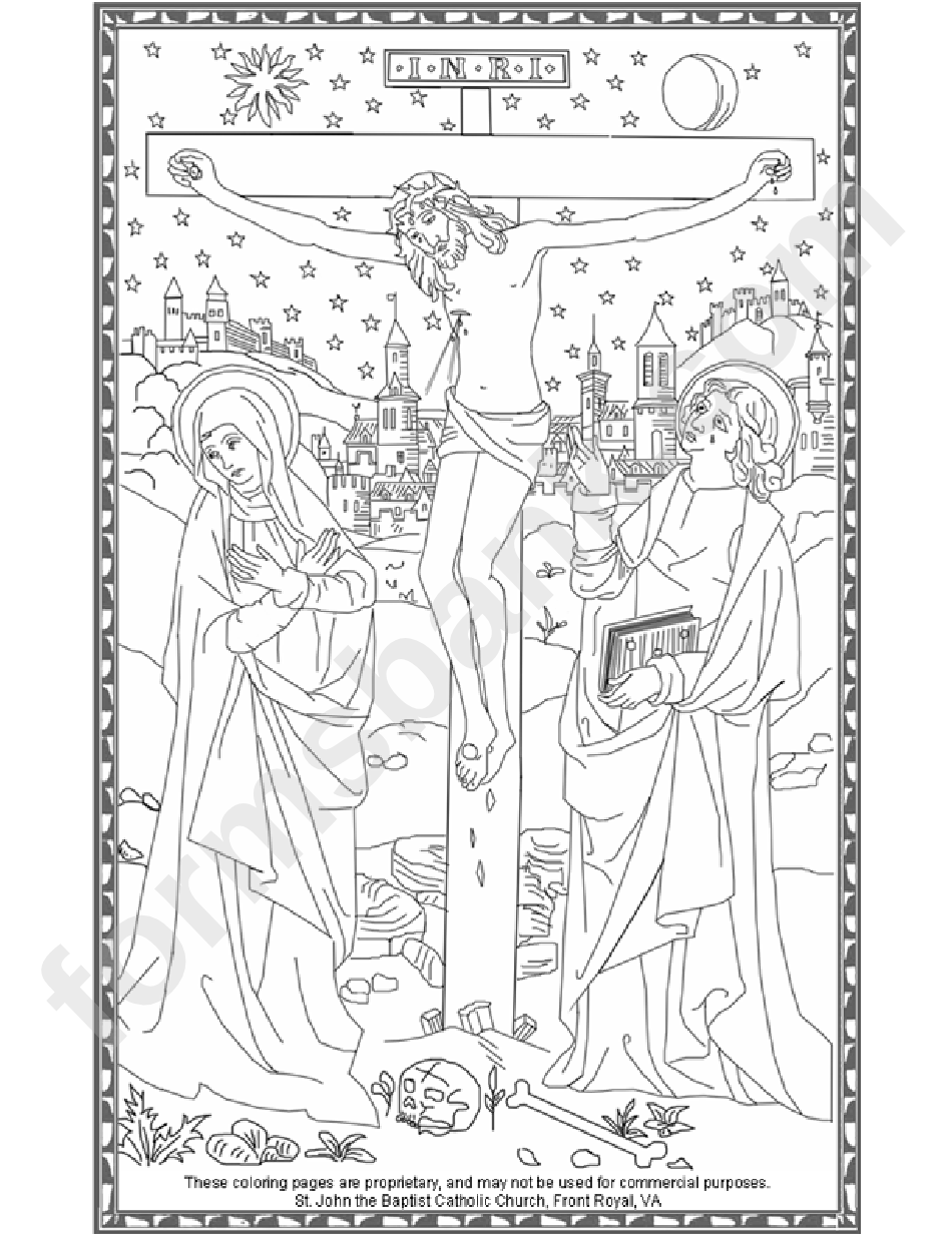 The Crucifixion Coloring Sheet