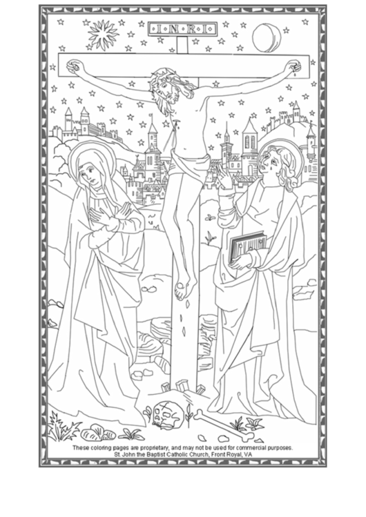 The Crucifixion Coloring Sheet Printable pdf
