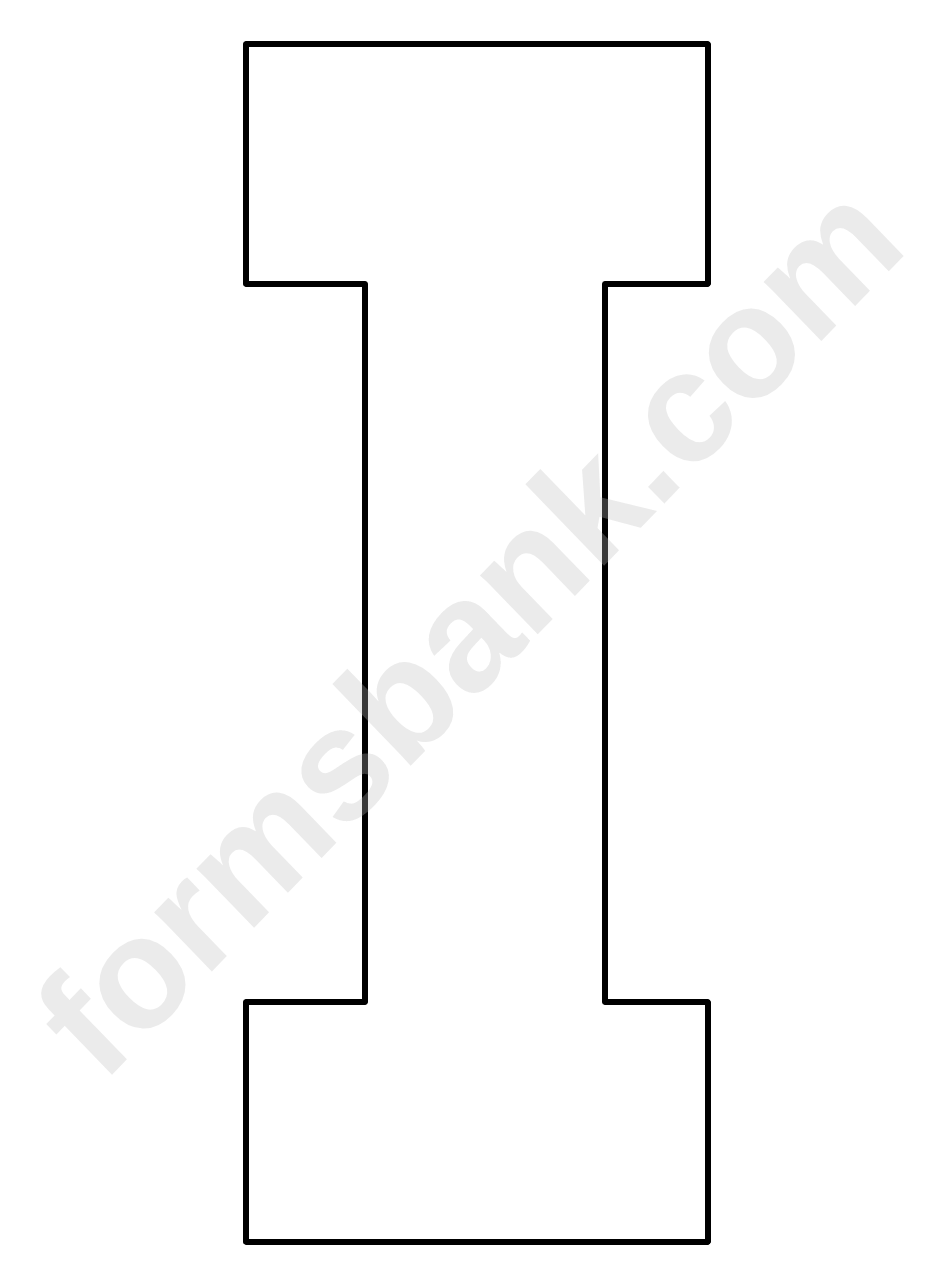 Letter I Pattern Template