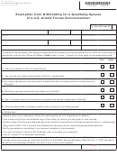 Form Dr 1059 - Exemption From Withholding For A Qualifying Spouse Of A U.s. Armed Forces Servicemember