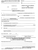 Form Civ-gp-151 - Affidavit Of Unavailability And Request For Adjournment