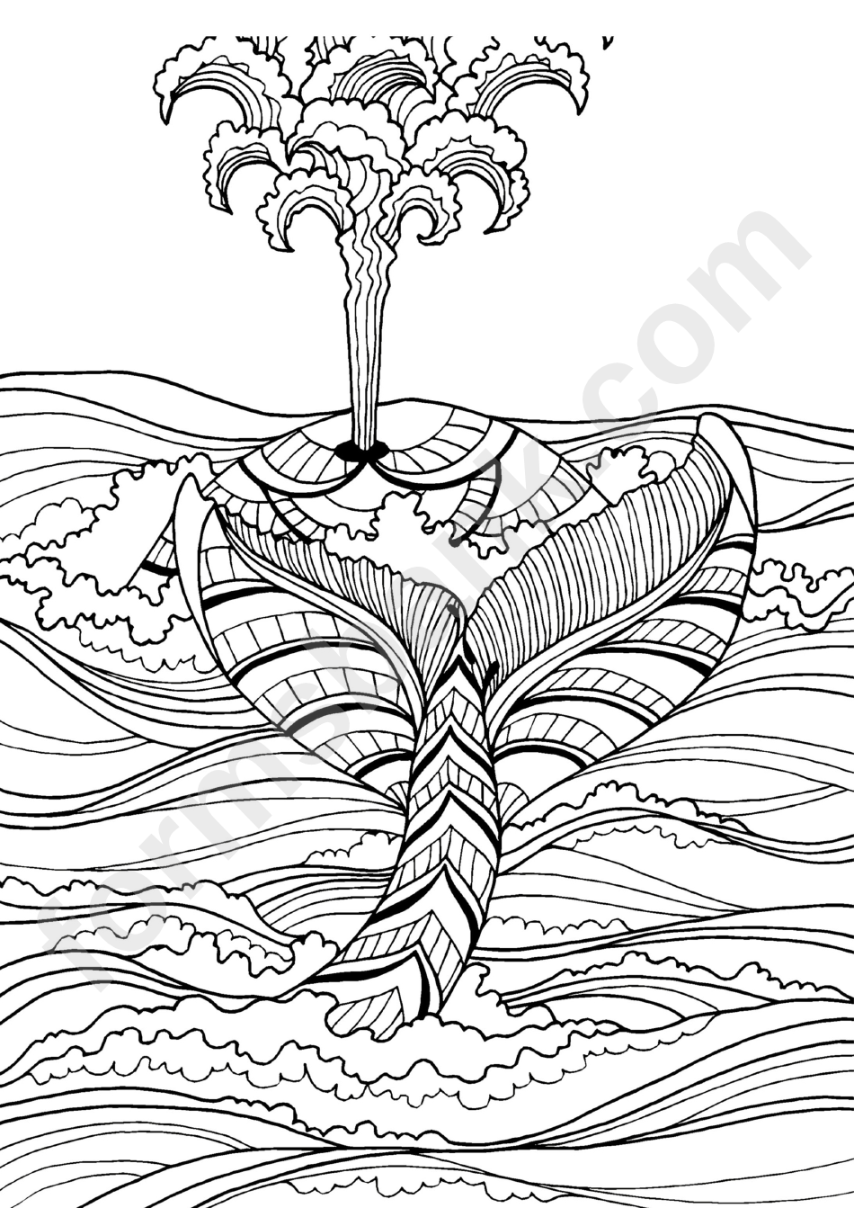 Whale Coloring Sheet