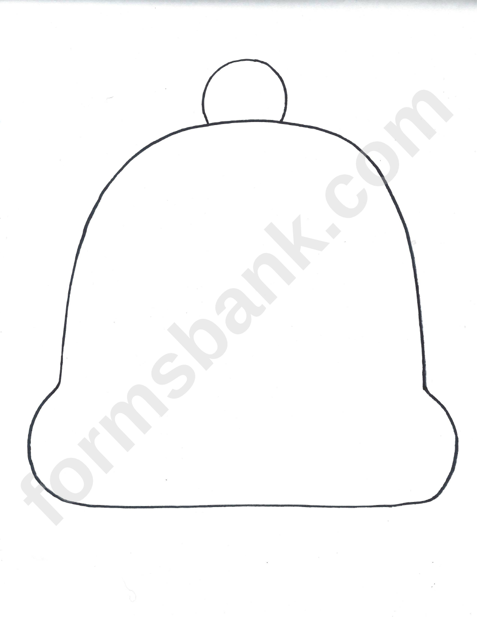 Blank Winter Hat Template printable pdf download