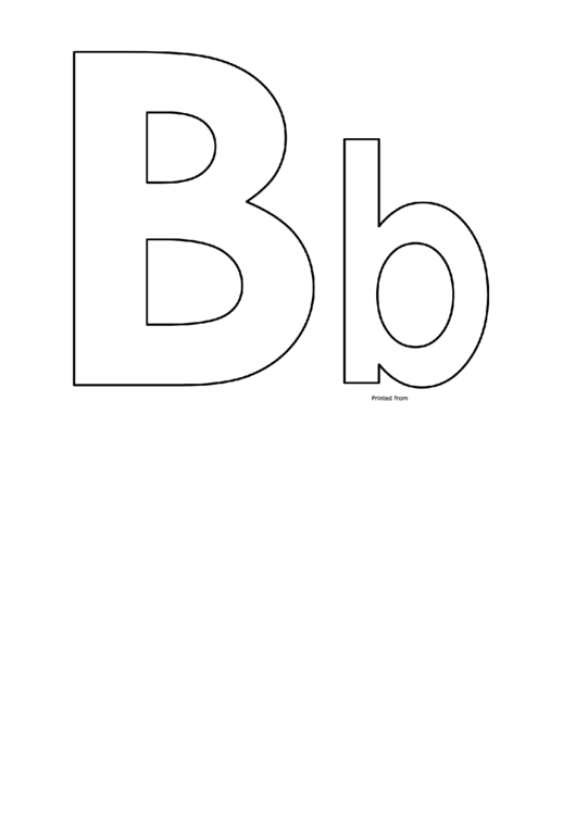 Letter B Template Printable pdf