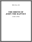The Birth Of John The Baptist Bible Activity Sheet Set
