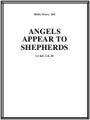Angels Appear To Shepherds Bible Activity Sheet Set