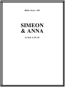 Simeon And Anna Bible Activity Sheet Set