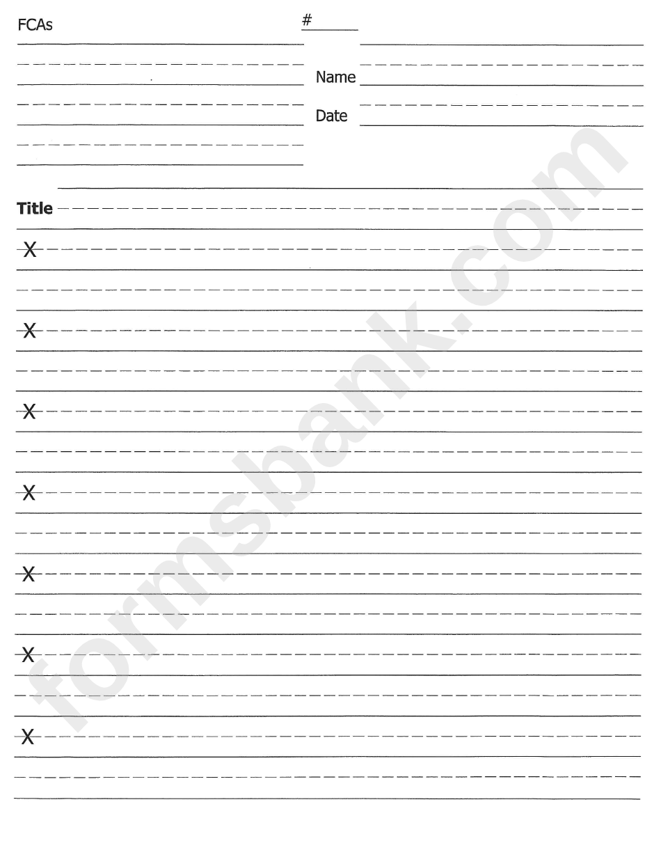 Lined Paper With Focus Correction Areas
