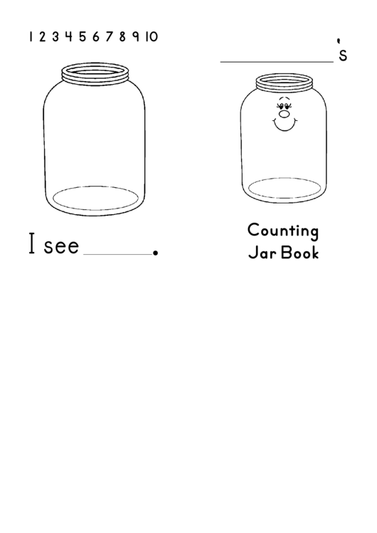 Counting Jar Book Counting Math Worksheets Printable pdf