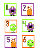 Monster Numbers Game Card Template