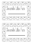 Sounds Like Fun Alphabet Card Template Printable pdf