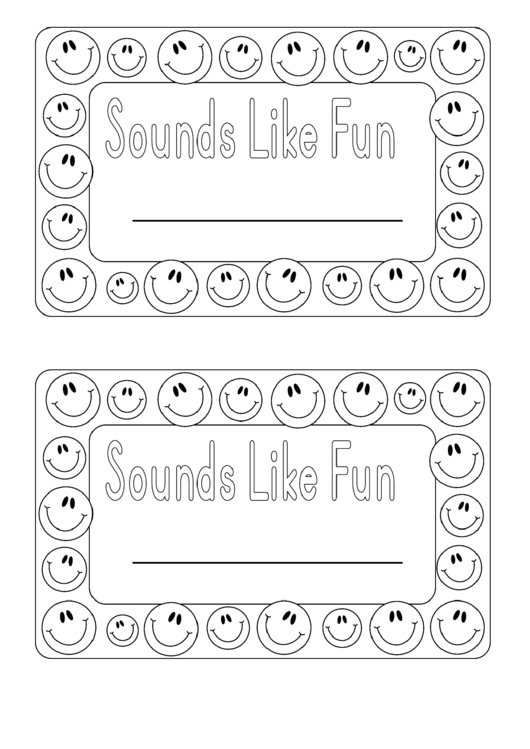 Sounds Like Fun Alphabet Card Template Printable pdf