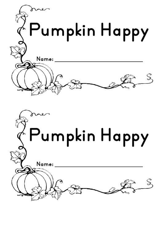 Pumpkin Happy (With Dots To Help Pointing To The Words) Kids Activity Sheets Printable pdf